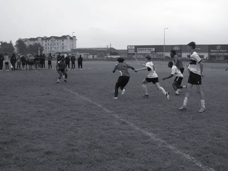 A winger takes on his marker at the 2024 tournament